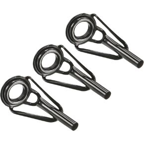 PATIKIL Tube Dia Fishing Rod Tips Repair Kit, Stainless Steel Black Guide Ring for Fishing