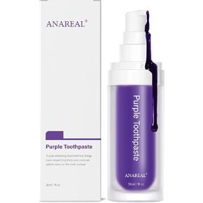 Purple Toothpaste for Teeth Whitening, Purple Whitening Toothpaste for Adults, Purple Teeth Whitening Toothpaste, Teeth Whitening Purple, Teeth Whitening Purple Toothpaste 1fl oz