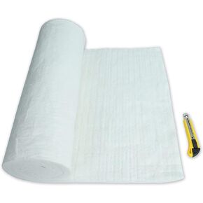 1"x24"x96",2400F Ceramic Fiber Fireproof Insulation Blanket, Applicable to Furnace, forging, kiln and Stove