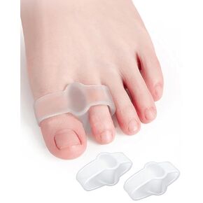 10 Pack Bunion Toe Corrector, Gel Toe Separators Big Toe Spacers with 2 Loops for Women Big toe, Bunion Pain Relief, Overlapping Toe, Hammer Toe (Clear)