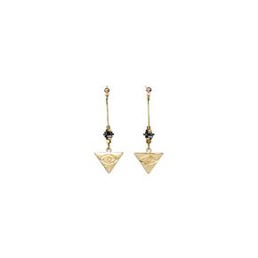 Geometric Triangle Dangle Drop Earrings For Women Evil Eye Stud Earrings