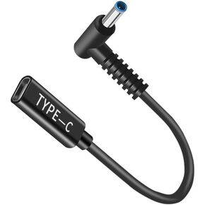 USB-C Female to 4.5x3.0mm Cable, Male to DC Female 12V 19V 20V Adapter, USB C to DC Adapter 4.5 x 3.0mm Adapter Made for Dell Inspiron Vostro Laptop Series