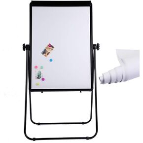 U-Stand Whiteboard Easel- 40x28 inches Double Sided Magnetic Dry Erase Board Easel, Flipchart Holder, Height Adjustable & 360 Degree Rotating Board w/ 1 Eraser, 6 Magnets and Paper Pads