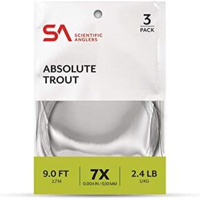 Scientific Anglers Absolute Trout Leader, 7.5ft, 6 Pack