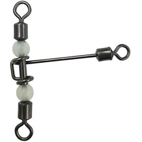 3 Way Swivels Fishing Heavy Duty Cross Line Three Way Swivels Fishing Tackle Saltwater Lumious Triple T Shape Barrel Rolling Swivels Pear Beads