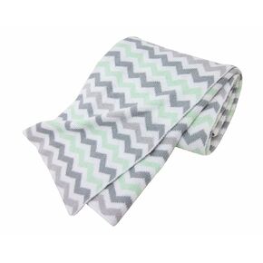 American Baby Company 100% Natural Cotton Sweater Knit Swaddle Blanket, Blue, Soft Breathable, for Boys and Girls