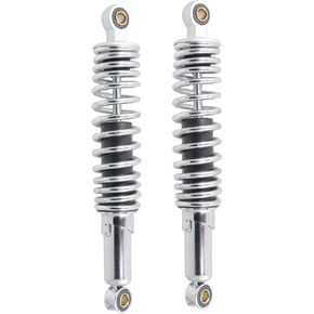 GENRICS 320mm 12.5" Pair Chrome Motorcycle Rear Shock Absorbers Replacement for Suzuki Yamaha Honda Kawasaki XL 883 1200