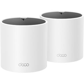نظام TP-Link ثنائي النطاق AX1500 WiFi 6 شبكة Wi-Fi (Deco X15) | يستبدل أجهزة التوجيه والموسعات | يغطي مساحة تصل إلى 3,900 قدم مربع. | 2 منفذ جيجابت لكل وحدة، يدعم شبكة إيثرنت Backhaul | إصدار 2024 (عبوتان)