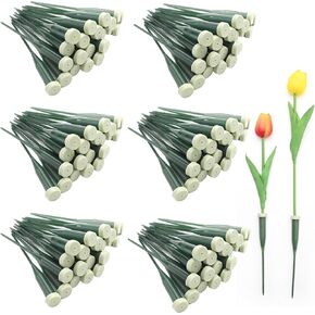 150 Pcs 6 Inches Plastic Floral Water Tubes Green Floral Tubes with Rubber Caps Flower Arrangements Supplies for Bouquet Stem Supplies