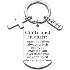 Baptism Gifts for Girl Boys, Confirmed in Christ Keychain, Religious Gifts for Women, Christian Graduation Gifts, Confirmation Gifts for Teen, Catholic Gifts Baptismal Gifts for Kids, Christening Gift