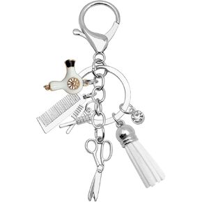 Hairdresser Keychain for Women, Hairdresser Hair Stylist Keychain Gift Barber Keychain for Bag Purse Decoration Christmas Birthday Retirement Gift for Hairdresser