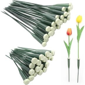 50 Pack Extendable Stem Water Tubes with Caps for Flowers, Extendable Vials for Floral Arrangements, Essential Florist Supplies (6 and 12 Inches)