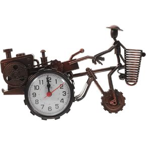 LIFKOME Tractor Alarm Clock Vintage Iron Car Collectible Iron Art Sculpture Melting Clock Small Desk Clock Dining Room Table Decor Car Clock Stylish Alarm Clock Nostalgia Antique Abs Child in Saudi Arabia