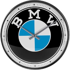 Nostalgic-Art Retro Wall Clock, 12.2", Official License Product (OLP), BMW – Logo – Gift idea for car Accessories Fans, Large Kitchen Decoration, Vintage Design