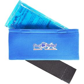 Pain Relief Ice Pack with Compression Strap for Hot & Cold Therapy - Long Lasting Reusable Gel Pack for Injuries | Use as Heat Wrap or Cold Pack for Wrist, Hand, Neck, Ankle, and Calves (6" X 12")