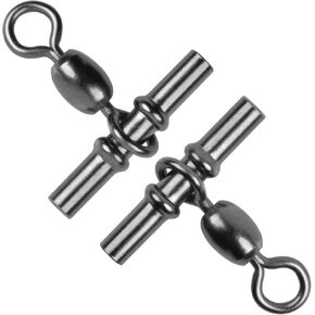OROOTL Fishing Cross Line 3 Way Swivel, 60pcs T-Shape Sleeve Swivels for Deep Drop Rigs Heavy Duty Crossline Crane Swivel Connecter Saltwater Fishing Tackle
