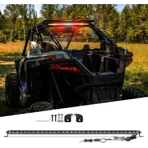 Rear LED Chase Light Bar, LTEODCHEW 31 Inch Emergency Light with Strobe YRWRY, Brake Reverse Turn Signal Light, Single Row Traffic Advisor Light Bar on roof for UTV Polaris Ranger RZR XP1000 Can-Am