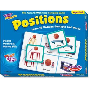 Trend Enterprises: Match Me Game–Positions, Learn 16 Position Concepts and Words, Develop Matching and Memory Skills, Play 3 Different Fun Ways, Ages 3 and Up