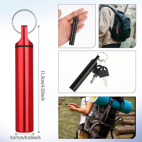 3 Pcs Metal Portable Toothpick Holder Box Toothpick Holder Box Pocket Picks Case Aluminum Alloy Toothpick Container with Ring for Outdoor Travel Camping Picnic Purse in Saudi Arabia