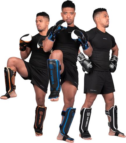 واقيات الساق الأساسية للكيك بوكسينغ من سنابول | MMA شين الحرس | واقيات الساق من Muay Thai مع أشرطة لاصقة وحلقة in Saudi Arabia