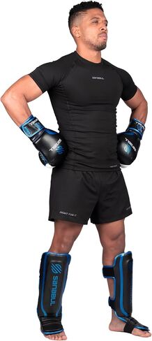 واقيات الساق الأساسية للكيك بوكسينغ من سنابول | MMA شين الحرس | واقيات الساق من Muay Thai مع أشرطة لاصقة وحلقة in Saudi Arabia