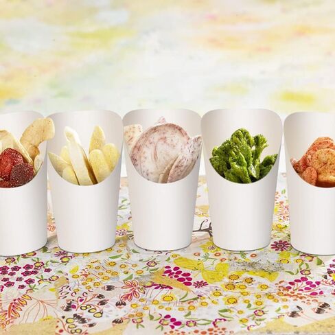 50pcs French Fries Holder 14oz Charcuterie Cups Disposable Take-out Party French Fry Cups Waffle Paper Popcorn Boxes Sandwich Paper Cups Holder Wedding Food Trays Paper Cones for Food (White) in Saudi Arabia