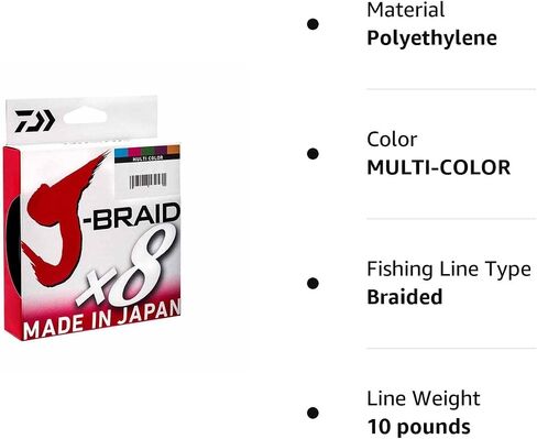 Daiwa J-Braid 500M 8-Strand Woven Round Braid Line in Saudi Arabia