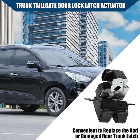 No.812301H300 محرك المحرك الخلفي لقفل الباب الخلفي 4 دبوس لشركة Hyundai Tucson GL GLS Limited SE 2.0L 2.4L 2010-2015 / محرك غطاء صندوق السيارة / قطعة واحدة/أسود in Saudi Arabia