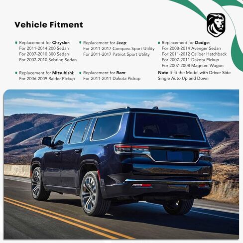 YHTAUTO Master Power Window Switch جانب السائق لاستبدال جيب كومباس، باتريوت، كرايسلر 200، سيبرينغ، دودج أفينجر، رام داكوتا، ميتسوبيشي، 7+6 دبابيس، مفتاح تحكم تلقائي لأعلى وأسفل النافذة in Saudi Arabia