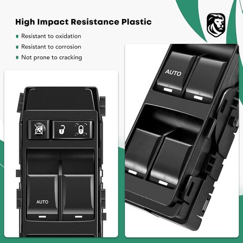 YHTAUTO Master Power Window Switch جانب السائق لاستبدال جيب كومباس، باتريوت، كرايسلر 200، سيبرينغ، دودج أفينجر، رام داكوتا، ميتسوبيشي، 7+6 دبابيس، مفتاح تحكم تلقائي لأعلى وأسفل النافذة in Saudi Arabia