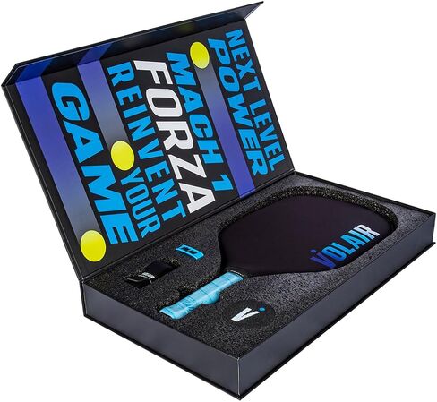 Mach 1 FORZA Paddle - for Spin, Control and Power - Toray T700 Carbon Fiber Surface - Thermoformed - Foam Injected - Spin, Power, & Control - w/Headcover, Eraser, Extra Black Grip in Saudi Arabia