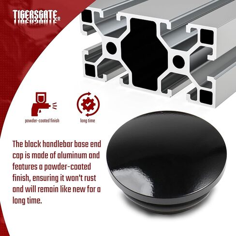 TRIGERSGATE Universal 1.25-Inch Handlebar Base End Cap Aluminum Handlebar Lid for Harley for Yamaha and other models, Black in Kuwait