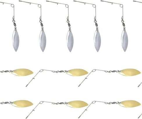 20pcs Fishing Spinnerbait with Colorado Nickel Blade Willow Blades Spin Lure Making Fishing Lures Replacement Accessories in Saudi Arabia