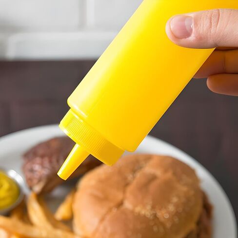 OCS Parts 8 Ounce Clear Squeeze Bottle | Easy to Squeeze Dishwasher Safe Condiment Bottles in Saudi Arabia