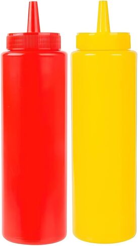 OCS Parts 8 Ounce Clear Squeeze Bottle | Easy to Squeeze Dishwasher Safe Condiment Bottles in Saudi Arabia