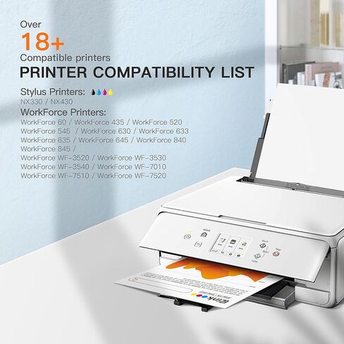 حبر E-Z (استبدال خرطوشة الحبر المعاد تصنيعها TM لخراطيش حبر Epson 126 T126 للاستخدام مع WF-3540 WF-3520 WF-7010 WF-7510 Workforce 630 Workforce 545 Stylus NX430 NX330(BCMY، 4 عبوات) in Saudi Arabia