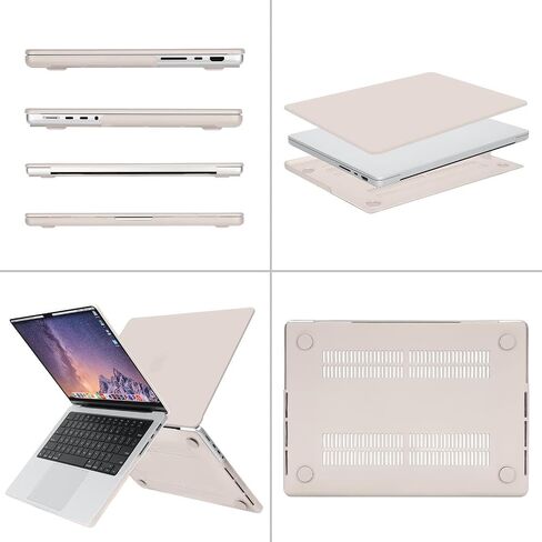 MOSISO Compatible with MacBook Pro 14 inch Case 2024 2023 2022 2021 Release M3 A2918 A2992 M2 A2779 M1 A2442 Pro Max Chip with Touch ID, Plastic Hard Shell Case & Keyboard Cover, Black in Saudi Arabia