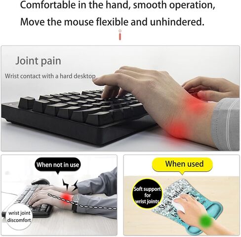 Black Mouse Pad with Stitched Edge Non-Slip Rubber Base, Soft Gel Wrist Guard Office Accessories Desk Decor for Computers ,African American Wall Art Black Woman Queen, for Gaming Work Men Women in Saudi Arabia