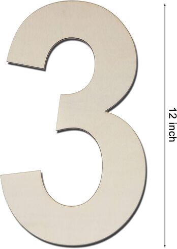 12 Inch Large Wood Number Sign 0, Unfinished Blank Wooden Slice Board for DIY Crafts Home Birthday Decorations Props in Saudi Arabia