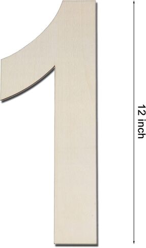 12 Inch Large Wood Number Sign 0, Unfinished Blank Wooden Slice Board for DIY Crafts Home Birthday Decorations Props in Saudi Arabia
