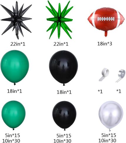 144Pcs Video Game Balloon Arch Garland Kit Green Black Silver Explosion Star Game Controller Mylar Balloons for Boys Kids Game On Level Favor Theme Birthday Party Decorations in Saudi Arabia