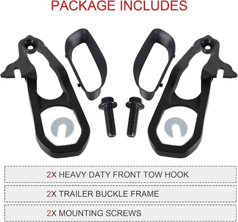 Front Car Tow Hooks Left & Right Compatible with Dodge Ram 1500 with 3.0L 3.6L 5.7L Engine2019-2022(Black) in Saudi Arabia