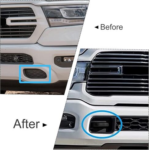 Front Car Tow Hooks Left & Right Compatible with Dodge Ram 1500 with 3.0L 3.6L 5.7L Engine2019-2022(Black) in Saudi Arabia