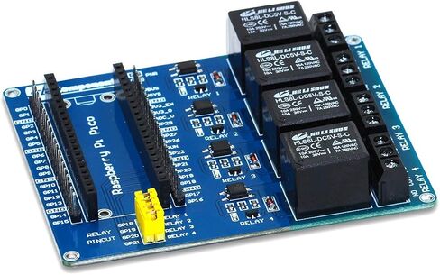 Raspberry Pi Pico Board with Raspberry Pi Pico Relay Board, Multi-purpose Relay Board Control up to 4 Appliances Raspberry Pi Pico Kit in Saudi Arabia