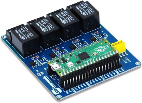Raspberry Pi Pico Board with Raspberry Pi Pico Relay Board, Multi-purpose Relay Board Control up to 4 Appliances Raspberry Pi Pico Kit in Saudi Arabia