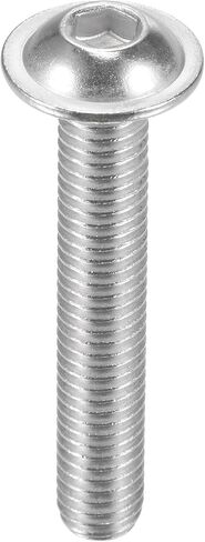 مسامير غطاء مقبس رأس ذات حواف من uxcell، برغي محرك مقبس سداسي M8x60mm، 304 مسامير تثبيت من الفولاذ المقاوم للصدأ، برغي آلة ملولب بالكامل 10 قطع in Kuwait