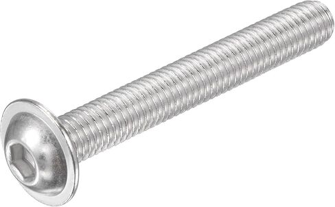 مسامير غطاء مقبس رأس ذات حواف من uxcell، برغي محرك مقبس سداسي M8x60mm، 304 مسامير تثبيت من الفولاذ المقاوم للصدأ، برغي آلة ملولب بالكامل 10 قطع in Kuwait