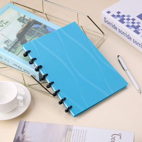 Eagle Discbound A5 Notebook, Customizable Refillable Loose Leaf Planner, Junior Size, Poly Cover, 60 Sheets Ruled/Lined Pages (Black) in Saudi Arabia