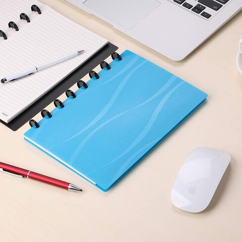 Eagle Discbound A5 Notebook, Customizable Refillable Loose Leaf Planner, Junior Size, Poly Cover, 60 Sheets Ruled/Lined Pages (Black) in Saudi Arabia