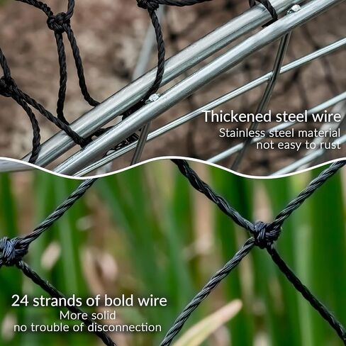 QualyQualy Crab Ring Trap Bait with Crab Gague Measure and Bait Clip Crab Net Minnow Trap with 24 Tarred Braided Twine Fishing Crabbing Net for Board, Kayak, Dock and Pier in Kuwait